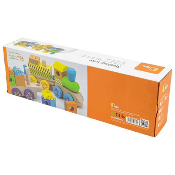 Развивающий набор VIGA Wooden Train Pyramid 50572 1.5+ / Разноцветный photo 4