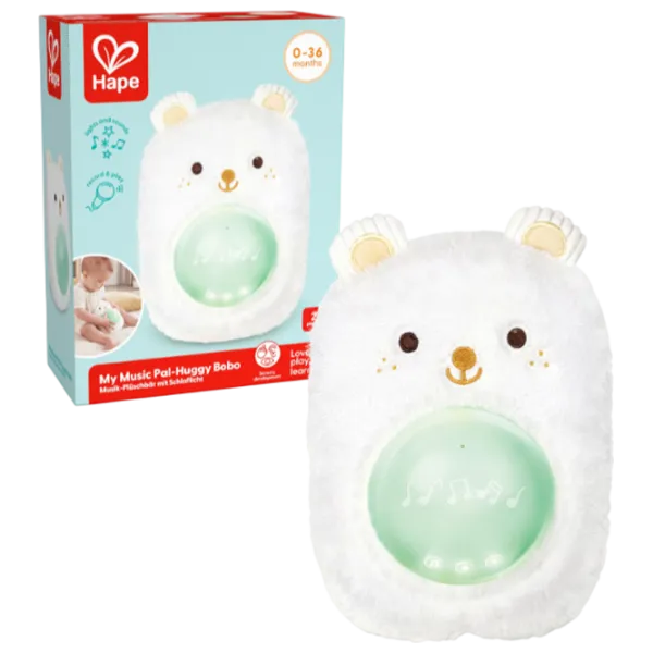 Jucărie muzicală Hape Baby Huggy Momo E0115 0+ / White photo 1
