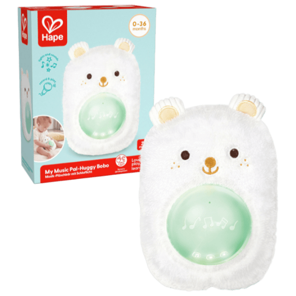 Jucărie muzicală Hape Baby Huggy Momo E0115 0+ / White photo 1