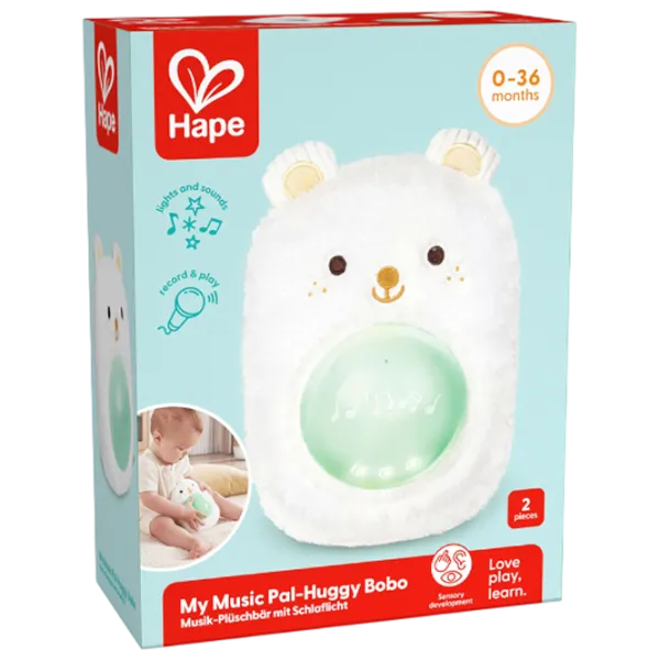 Jucărie muzicală Hape Baby Huggy Momo E0115 0+ / White photo 3