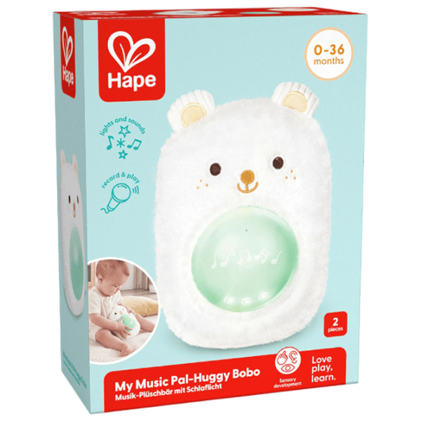 Jucărie muzicală Hape Baby Huggy Momo E0115 0+ / White photo 3