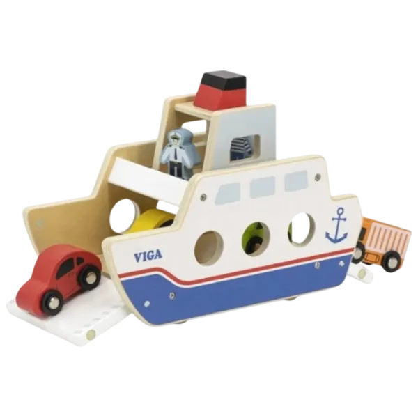 Развивающий набор VIGA Wooden Ferry 44684 1.5+ / Белый photo 4
