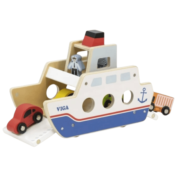 Развивающий набор VIGA Wooden Ferry 44684 1.5+ / Белый photo 4