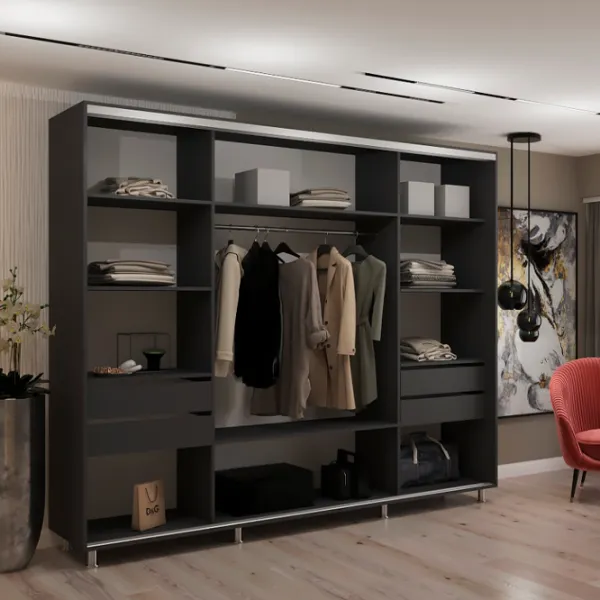 Dulap My-Style Cupe 270 x 60 x 230 / PAL / Anthracite photo 2