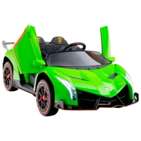 Mașină electrică Lamborghini Veneno Kids car LAMBORGHINI VENENO 7 km/h / 30 kg / 3+ / Green photo 2