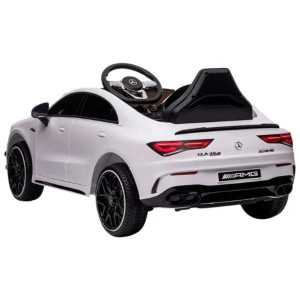 Mașină electrică Mercedes-Benz CLA45 Kids car MERCEDES-BENZ CLA45 5 km/h / 30 kg / 3+ / White photo 5