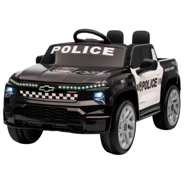 Электромобиль Chevrolet SILVERADO EV Kids car 8590091-2DRpolice 5 км/ч / 30 кг / 3+ / Черный photo 1