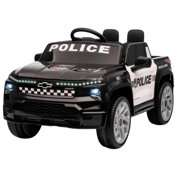 Электромобиль Chevrolet SILVERADO EV Kids car 8590091-2DRpolice 5 км/ч / 30 кг / 3+ / Черный photo 1