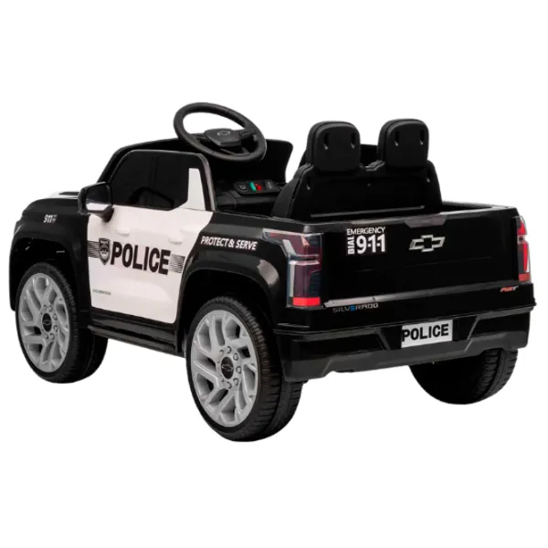 Электромобиль Chevrolet SILVERADO EV Kids car 8590091-2DRpolice 5 км/ч / 30 кг / 3+ / Черный photo 5
