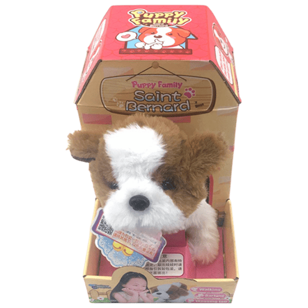 Jucărie moale Essa Toys Puppy Family L0554 3+ / Brown photo 1