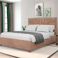 Pat Crinela Oxana Modern Velluto 03 180 x 200 cm / Placaj / Dark Beige photo 4