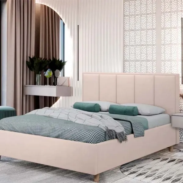 Pat Crinela Stenli Modern Velluto 02 160 x 200 cm / Placaj / Beige photo 5