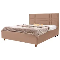 Кровать Crinela Maria Modern Velluto 03 160 x 200 см / Фанера / Темно-бежевый