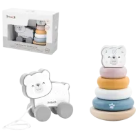 Развивающий набор VIGA Polar Fun Polar Bear Pyramid 44227 1+ / Разноцветный