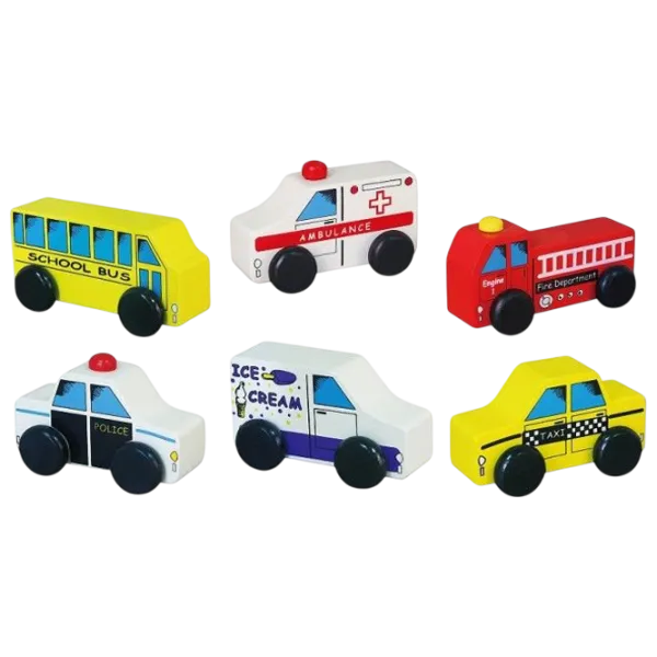 Игровой набор VIGA Wooden Cars 59506 1.5+ / Разноцветный photo 2