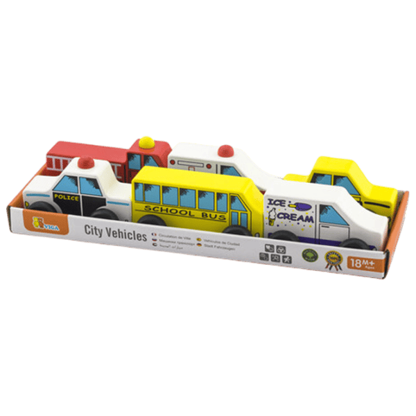 Игровой набор VIGA Wooden Cars 59506 1.5+ / Разноцветный photo 4
