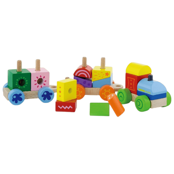 Развивающий набор VIGA Wooden Train Pyramid 50534 3+ / Разноцветный photo 2