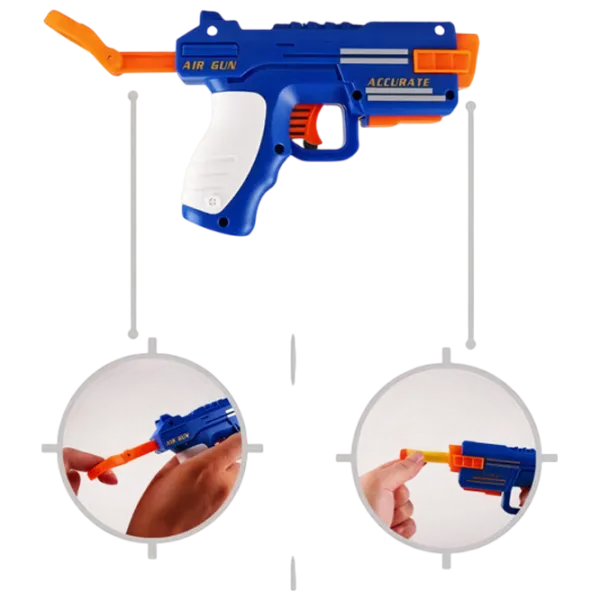 Pistol de jucărie Essa Toys Air Target Shooter 8819Y  5+ / glonte / White photo 5