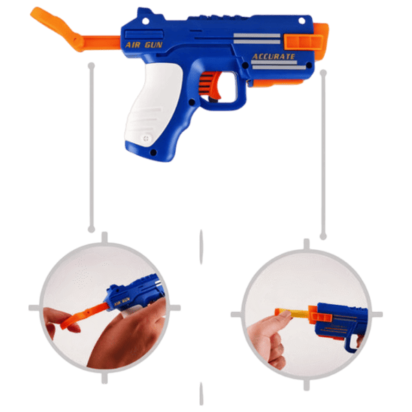 Pistol de jucărie Essa Toys Air Target Shooter 8819Y  5+ / glonte / White photo 5