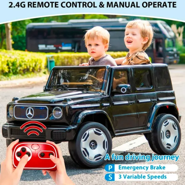 Mașină electrică Mercedes-Benz EQG Kids car 8010318-2Rblack 5 km/h / 30 kg / 3+ / Black photo 3