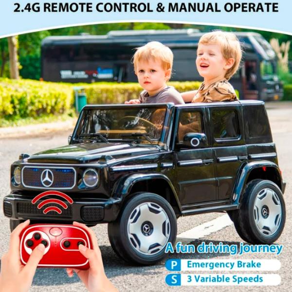 Mașină electrică Mercedes-Benz EQG Kids car 8010318-2Rblack 5 km/h / 30 kg / 3+ / Black photo 3