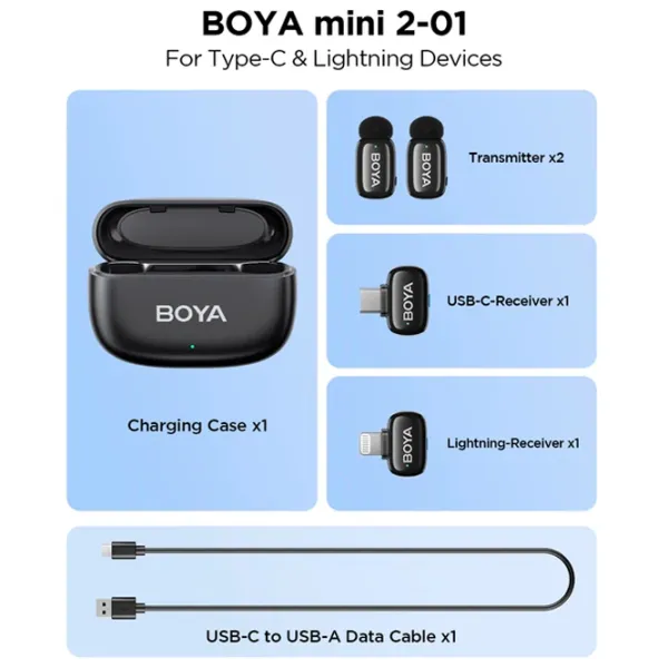 Микрофон Boya Mini 2-01 Черный photo 2