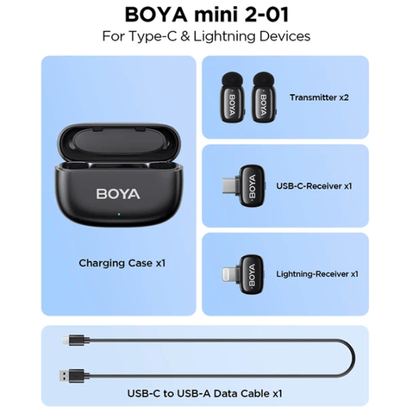 Микрофон Boya Mini 2-01 Черный photo 2