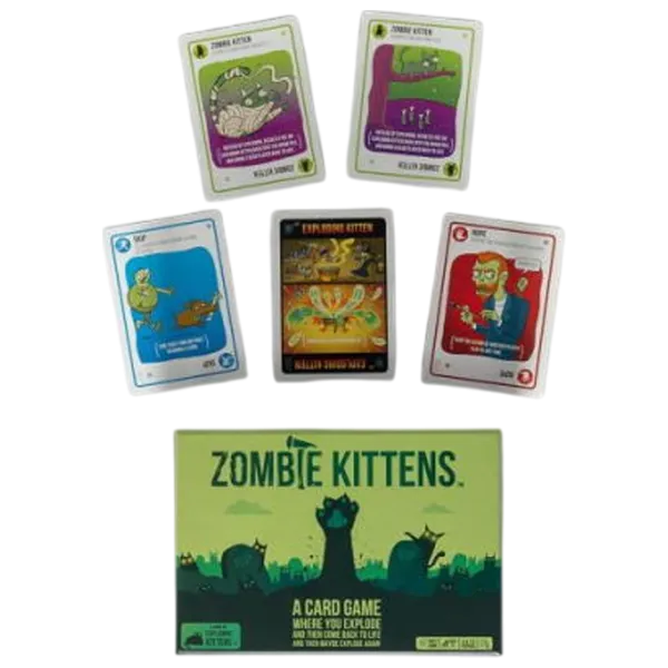 Joc de masă Exploding Kittens Zombie Kittens 7+/ Pentru petreceri photo 2