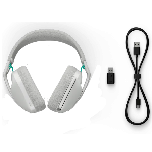 Наушники Logitech G321 Зелёный Белый Беспроводные/ Игровой photo 3