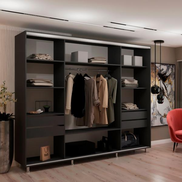 Dulap My-Style Cupe 270 x 60 x 200 / PAL / Anthracite photo 2