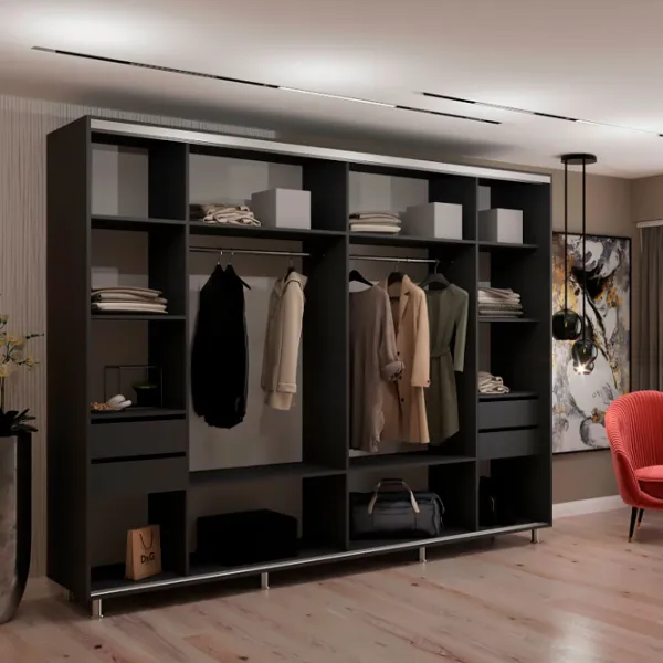 Dulap My-Style Cupe 300 x 60 x 200 / PAL / Anthracite photo 3