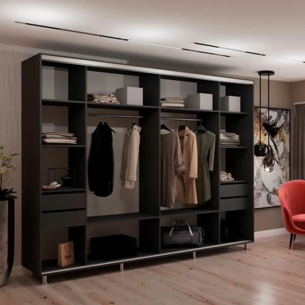 Dulap My-Style Cupe 300 x 60 x 200 / PAL / Anthracite photo 3