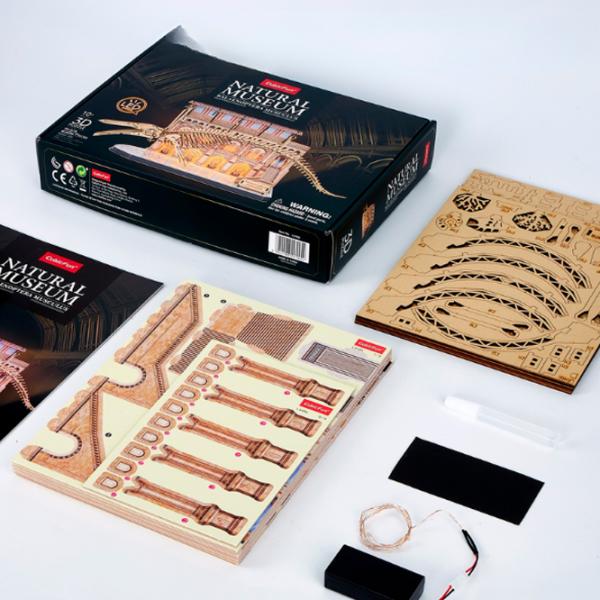 Puzzle 3D CubicFun Balena albastră 6+/ Numărul de piese: 222 photo 4