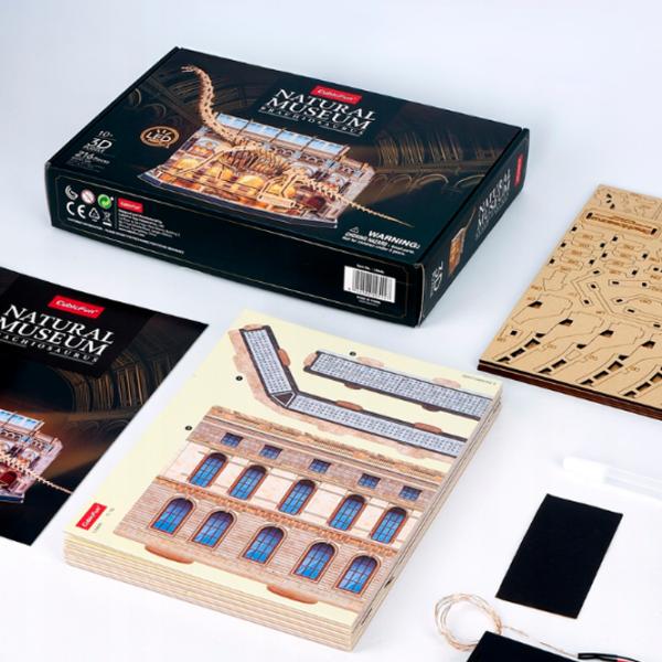 Puzzle 3D CubicFun Brachiosaurus 6+/ Numărul de piese: 216 photo 7