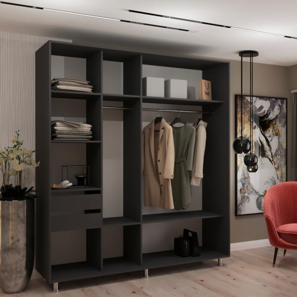 Dulap My-Style Cupe 200 x 60 x 200 / PAL / Anthracite photo 2