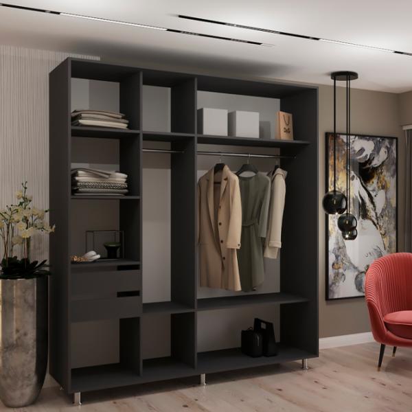 Dulap My-Style Cupe 220 x 60 x 210 / PAL / Anthracite photo 3