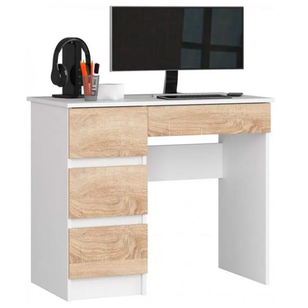 Masă de birou Akord A-7 90 Left PAL/ White photo 1