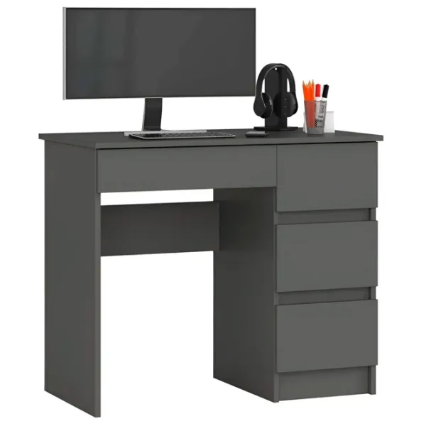 Masă de birou Akord A-7 90 Right PAL/ Graphite photo 1