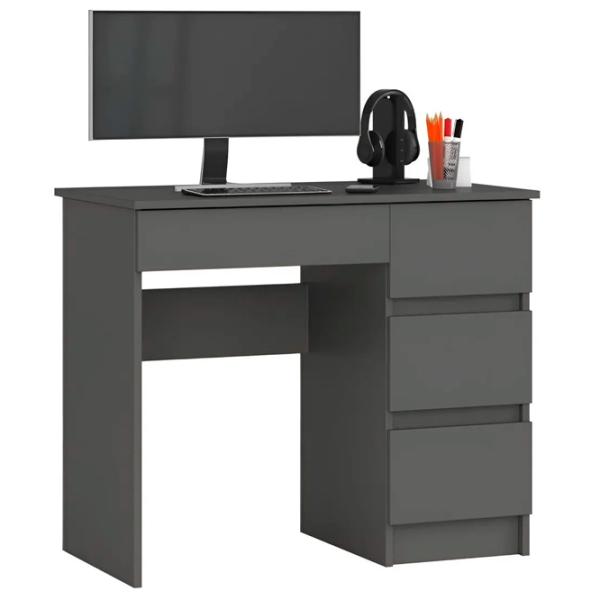 Masă de birou Akord A-7 90 Right PAL/ Graphite photo 1