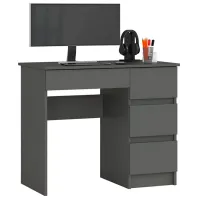 Офисный стол Akord A-7 90 Right ДСП/ Графит