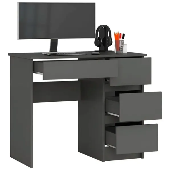 Masă de birou Akord A-7 90 Right PAL/ Graphite photo 5