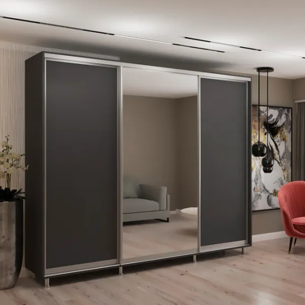 Шкаф My-Style Cupe 260 x 60см x 240 / ЛДСП / Anthracite photo 3