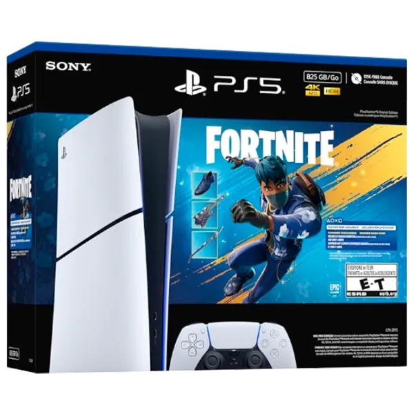 Sony PlayStation 5 Slim Digital Fortnite Flowering Chaos Bundel 825 GB / White photo 1