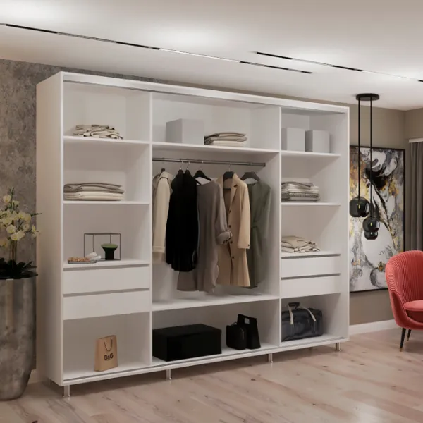 Dulap My-Style Cupe 260 x 60 x 240 / PAL / White photo 2