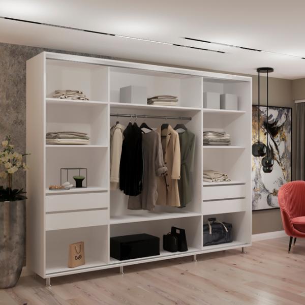 Dulap My-Style Cupe 270 x 60 x 200 / PAL / White photo 3