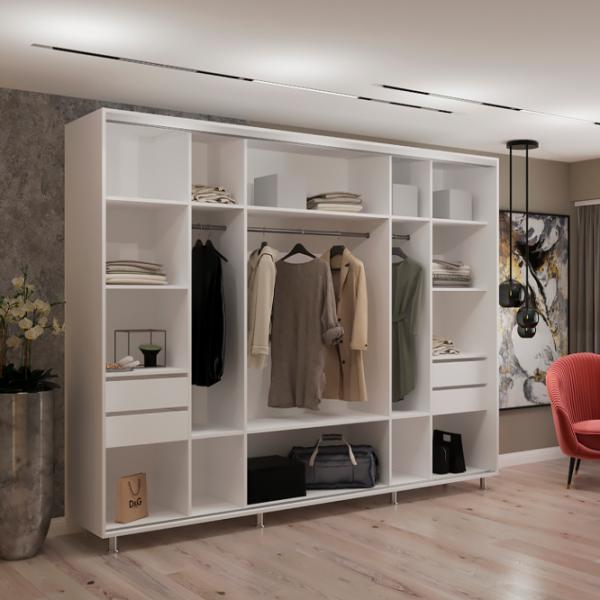Шкаф My-Style Cupe 280 x 60см x 220 / ЛДСП / White photo 3
