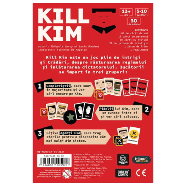 Настольная игра Hiboutatillus Kill Kim 13+/ Игральные карты photo 2