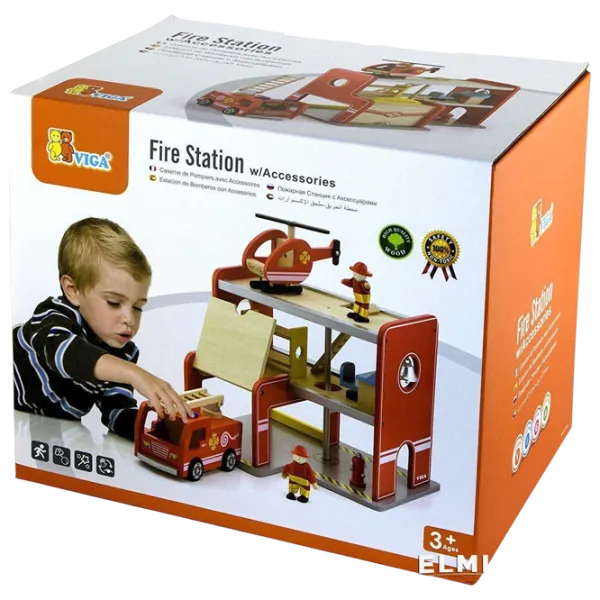 Joc educativ VIGA Fire Station 50828  1+ / Red photo 5