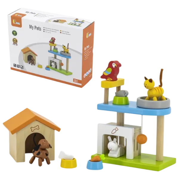 Игровой набор VIGA Wooden houses for animals 44568  1+ / Разноцветный photo 1