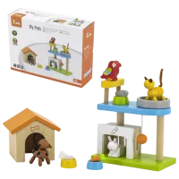 Игровой набор VIGA Wooden houses for animals 44568  1+ / Разноцветный